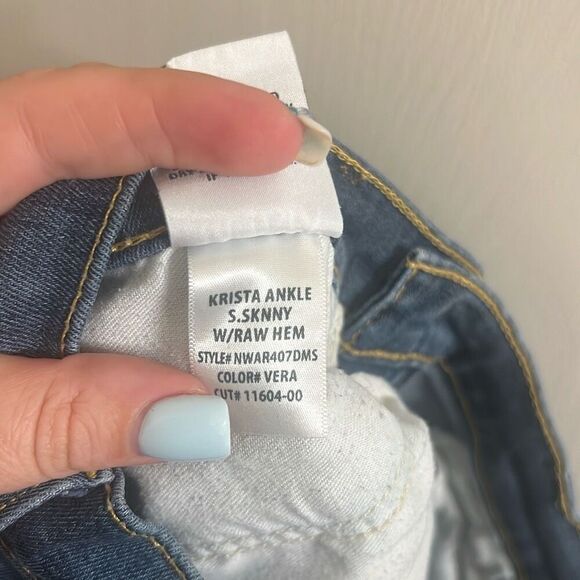 ✨HUDSON Womens Krista Super Skinny Mid-Rise Vera Sz 28 Jeans w/Raw Hem✨ - Picture 9 of 9